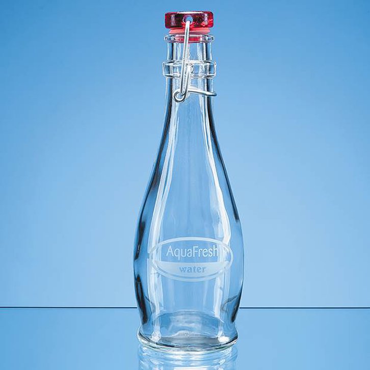 0.355ltr Round Red Cap Swing Top Bottle