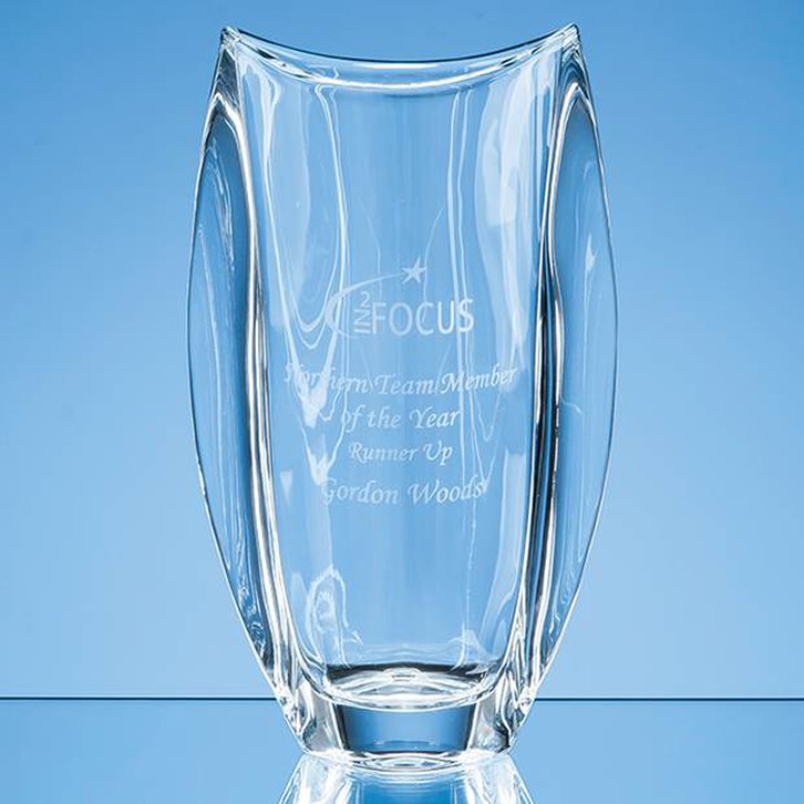 30.5cm Crystalite Oval Orbit Vase