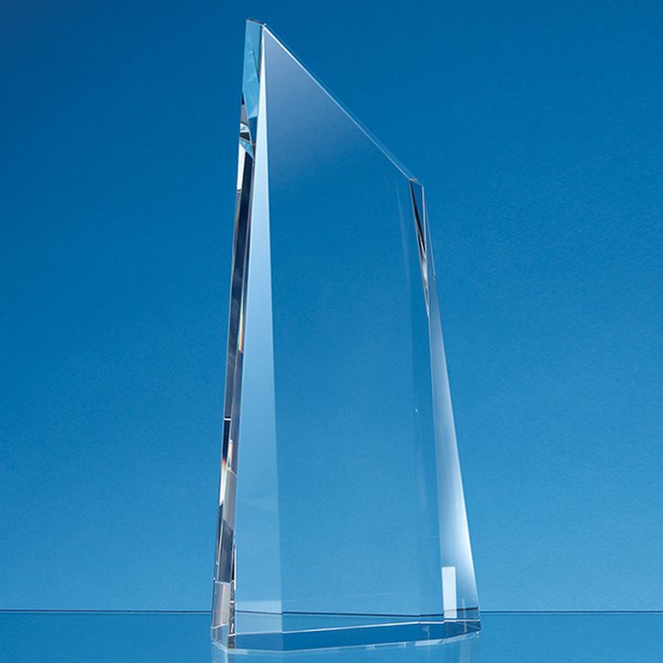 28cm Optical Crystal Facetted Peak Award