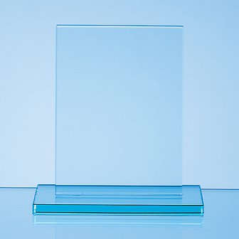 12cm x 9cm x 10mm Jade Glass Rectangle Award