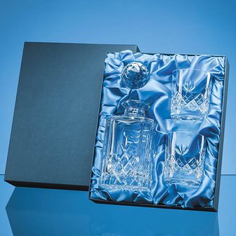 3pc Blenheim Lead Crystal Full Cut Whisky Gift Set