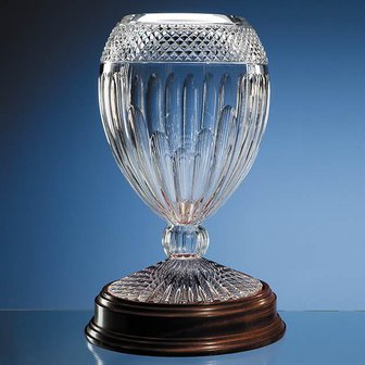 35cm Mario Cioni Lead Crystal Orphos Vase