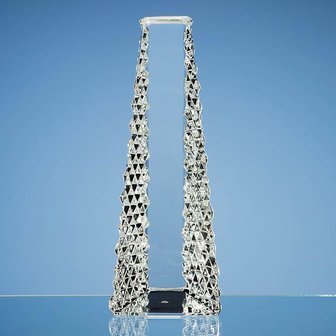 25cm Mario Cioni Lead Crystal Tower Award