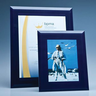 Navy Surround Glass Frame for 5inchinch x 7inchinch Photo  H or V