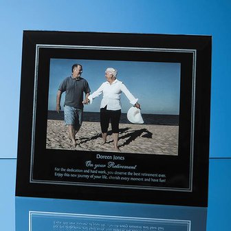 Black Surround with Silver Inlay Glass Frame for 6inchinch x 4inchinch Landscape Photo