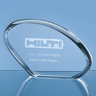 16.5cm Optical Crystal Sunset Award