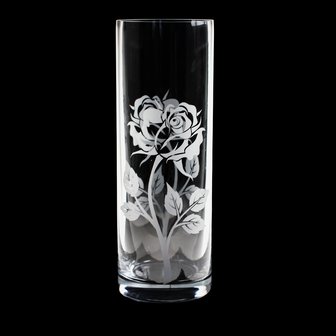 Rose Cylinder Vase 10" x 4"