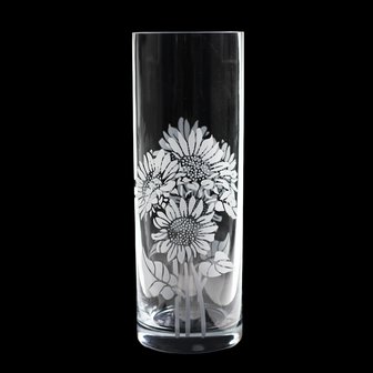 Sunflower  Cylinder Vase 10" x 4"