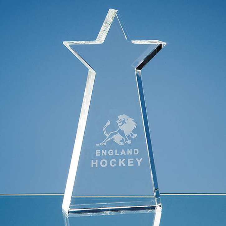 17cm Optical Crystal Statue Star Award