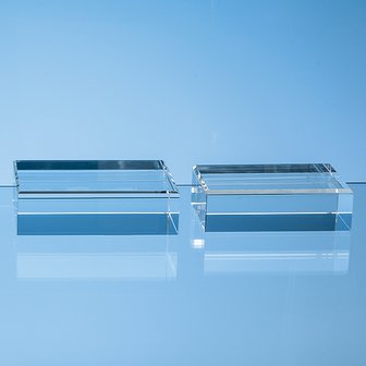 16.5cm x 11.5cm Optical Crystal Rectangle Base