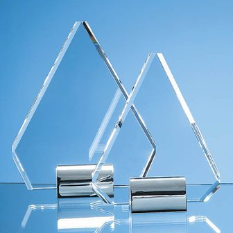 21.5cm Optical Crystal Diamond mounted on a Chrome Stand