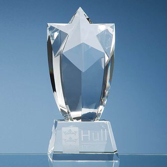 20cm Optical Crystal Mounted Starburst Award