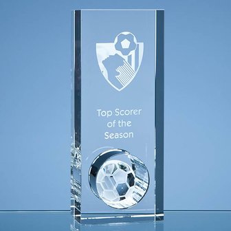 20cm Optical Crystal Football in the Hole Award