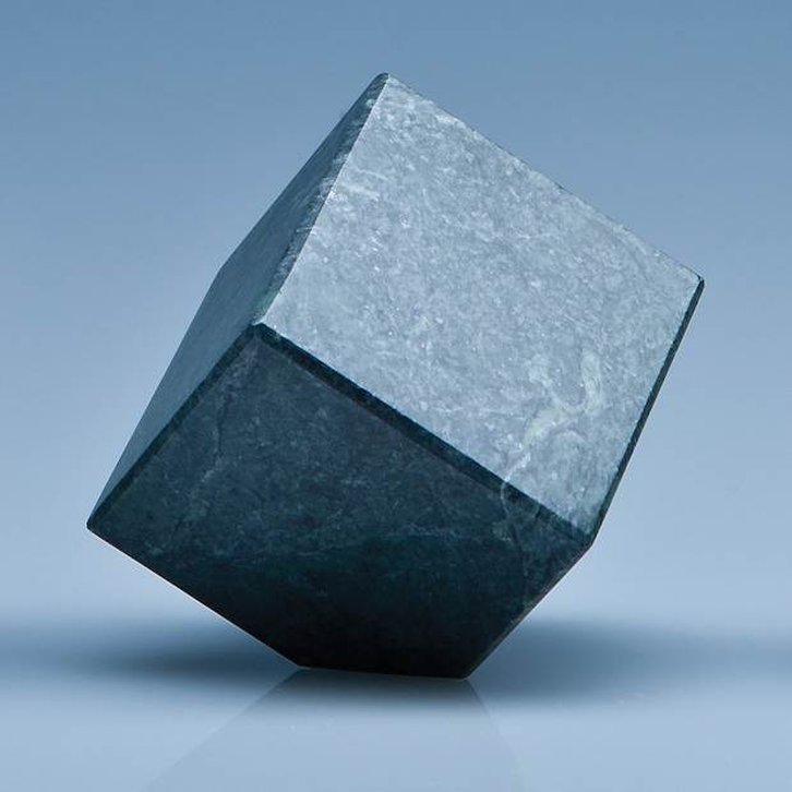 6cm Green Marble Bevel Edged Cube