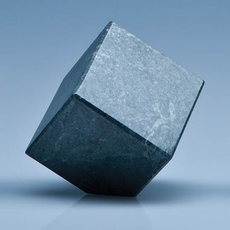 6cm Green Marble Bevel Edged Cube