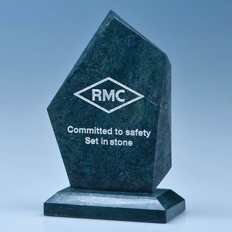 15cm Green Marble Facetted Ice Peak Award