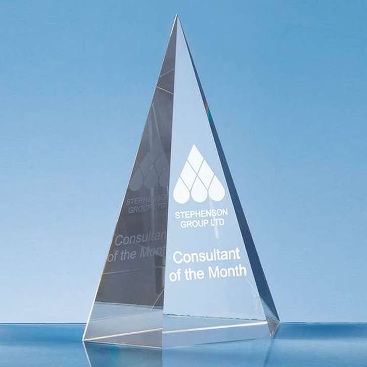 18cm Optical Crystal Vantage Peak Award