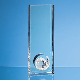 23cm Optical Crystal Globe in the Hole Award
