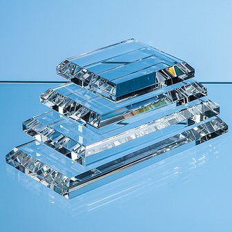 12.5cm x 7.5cm Clear Glass Base