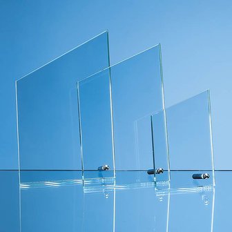 22.5cm x 14cm x 1cm Jade Glass Peak with Chrome Pin